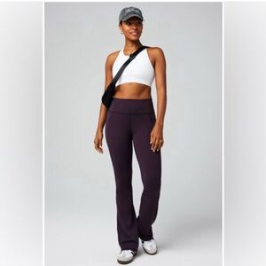 NWT- Fabletics Oasis Pureluxe HW Kick Flare -DEEP PLUM (32”) REGULAR INSEAM